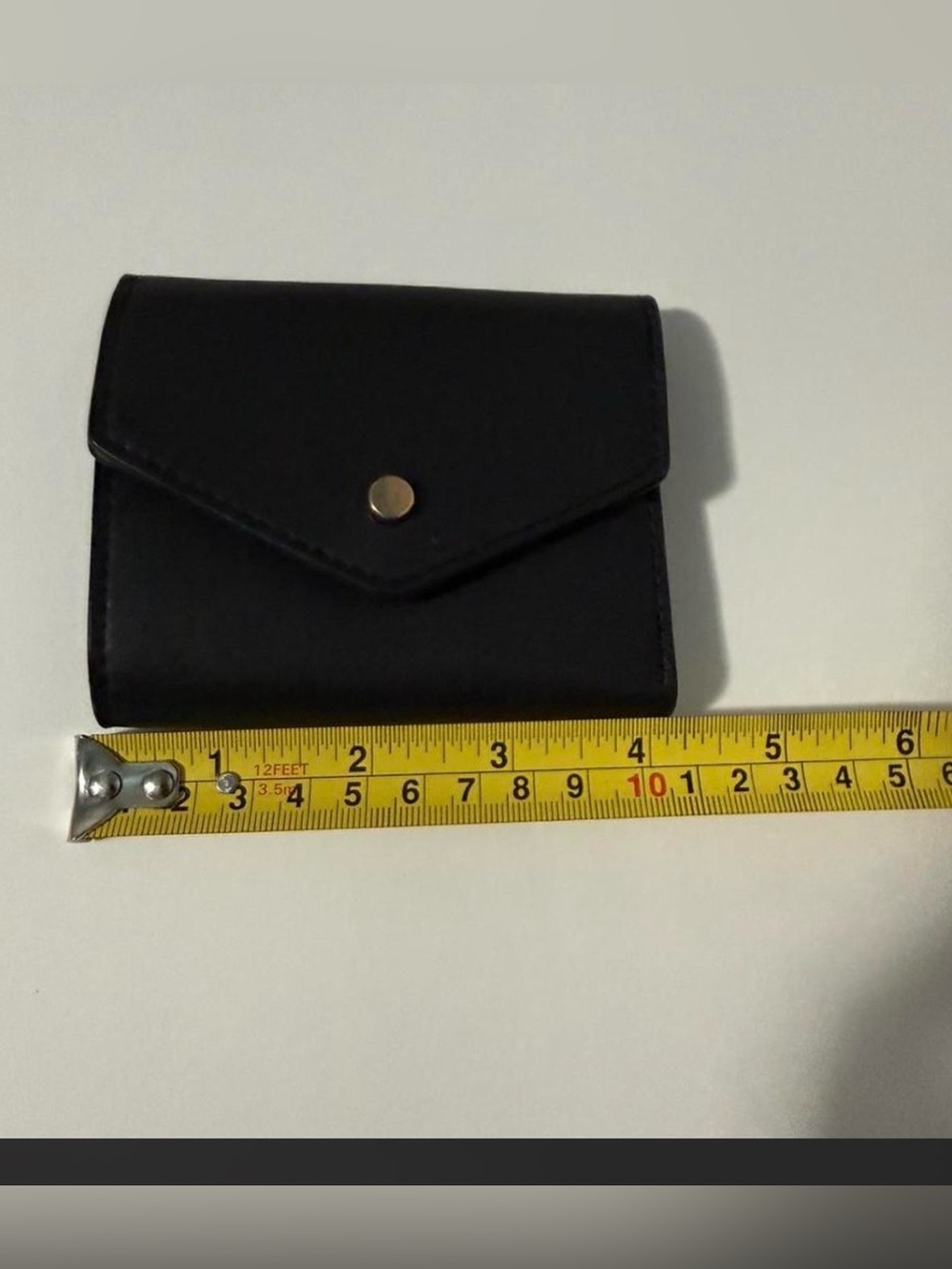 Classic Black Leather Wallet - Compact Women's Wallet